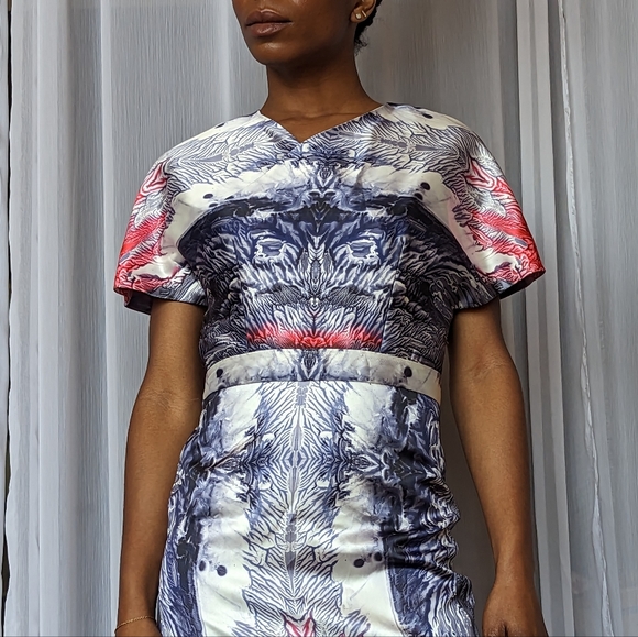 Designer Evening Maxi Dress - Unique Pattern | Size S - Picture 2 of 11